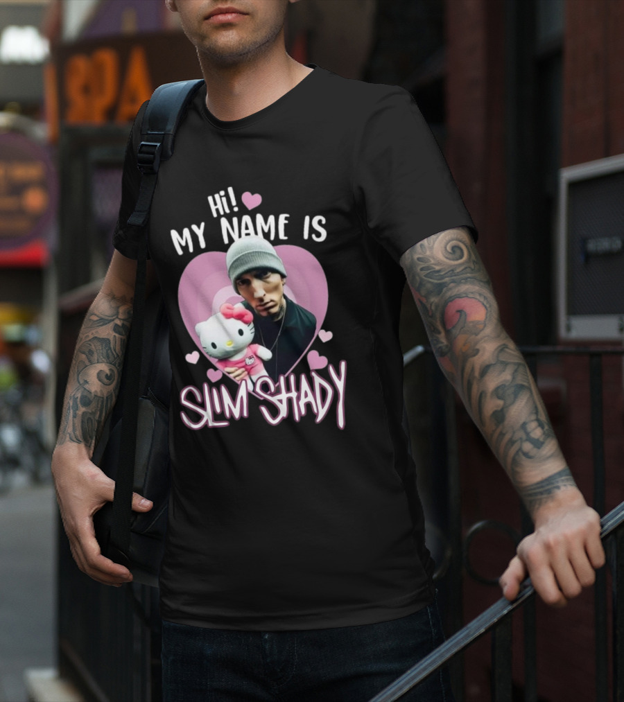 Hi My Name Is Slim Shady Eminem Hello Kitty T-Shirt