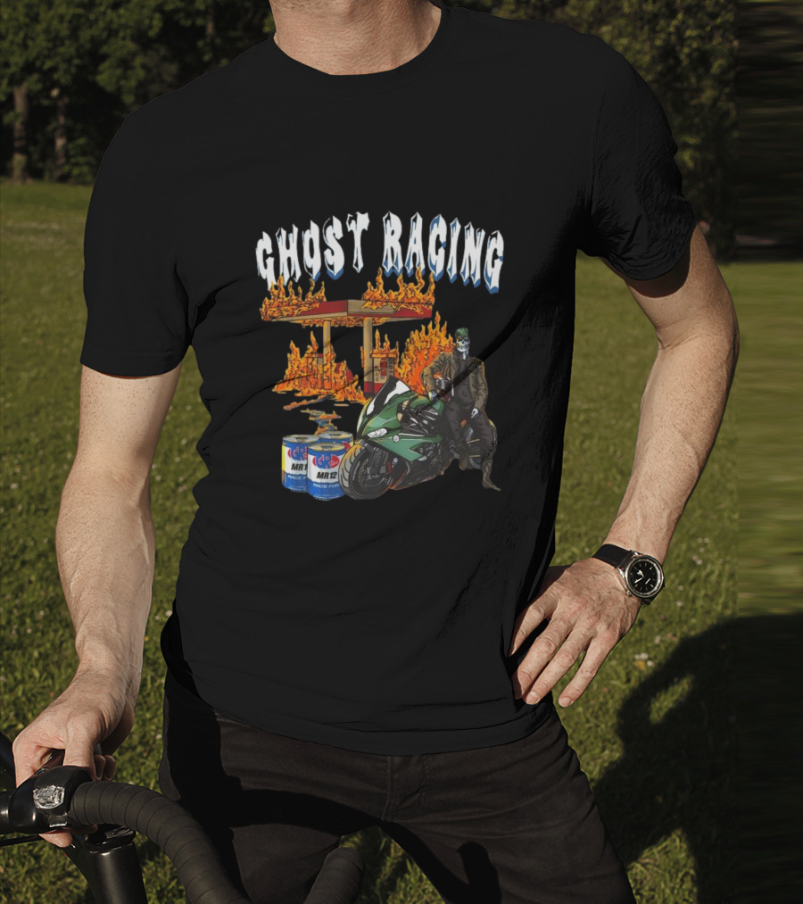 Ghost Racing MR12 Flames Motorcycle 87 Ghost T-Shirt