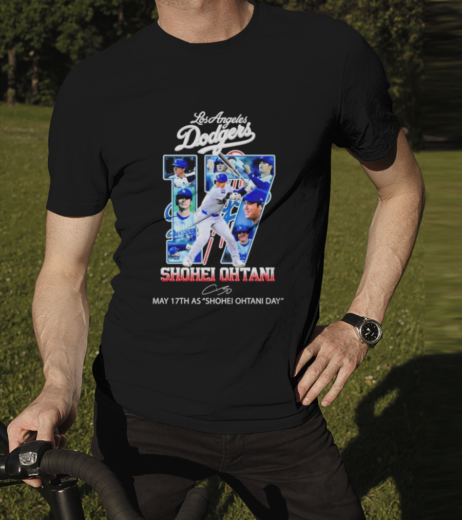 Los Angeles Dodgers Shohei Ohtani 17 May 17th As Shohei Ohtani Day Signature T-Shirt