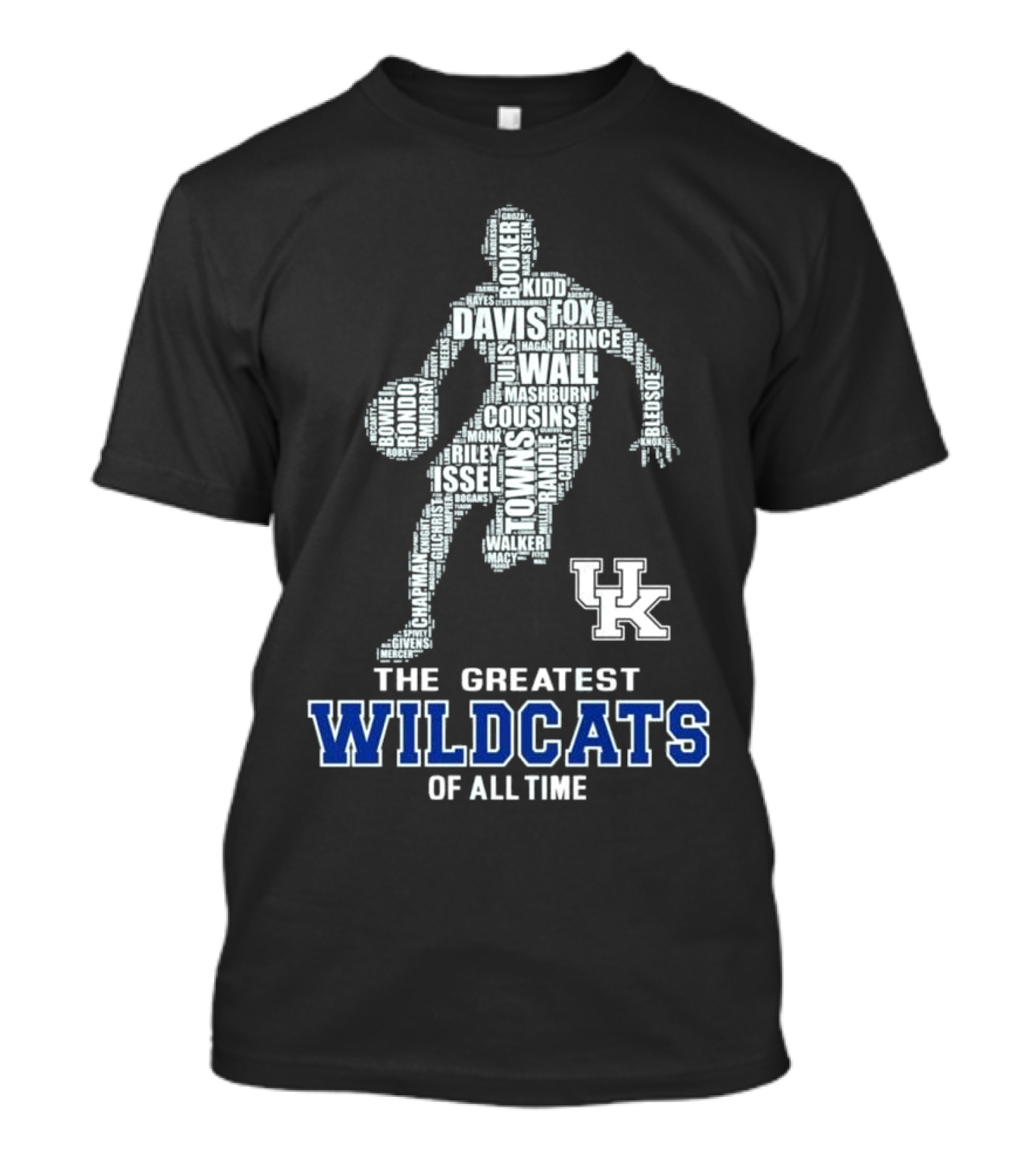 The Greatest Wildcats Of All Time UK Basketball Legends Davis Wall Cousins T-Shirt