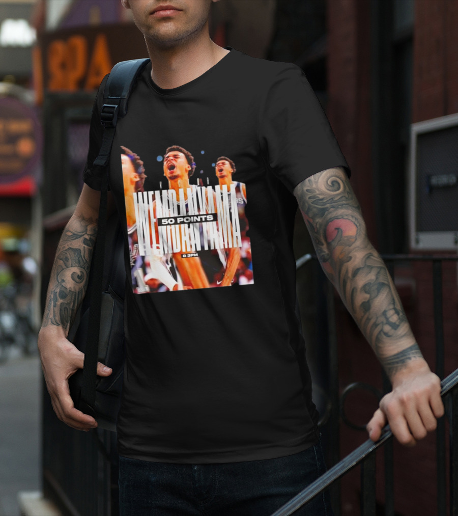 Victor Wembanyama Spurs 50 Points 8 PM T-Shirt