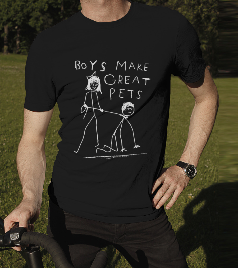 Boys Make Great Pets Stick Figure Drawing T-Shirt