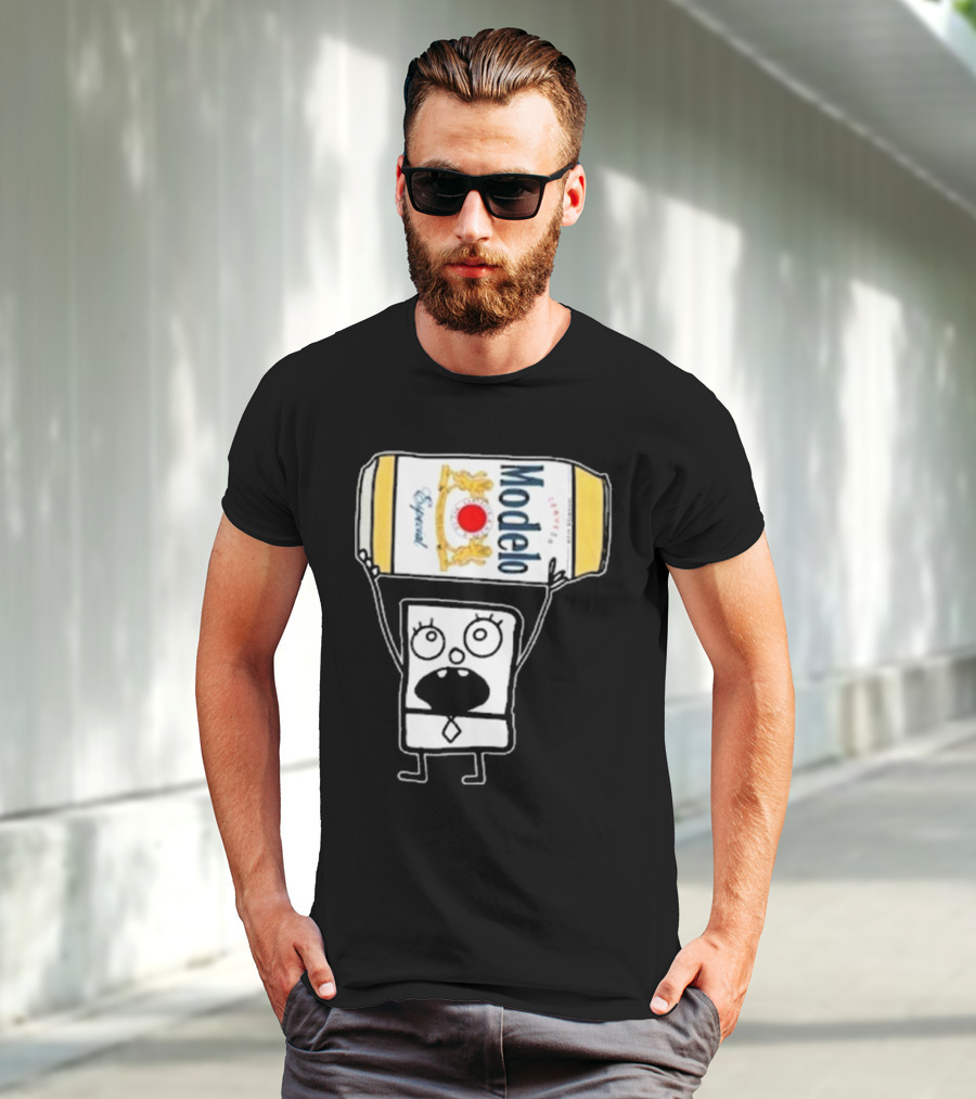 Doodlebob Lifting Modelo Especial Beer Can T-Shirt