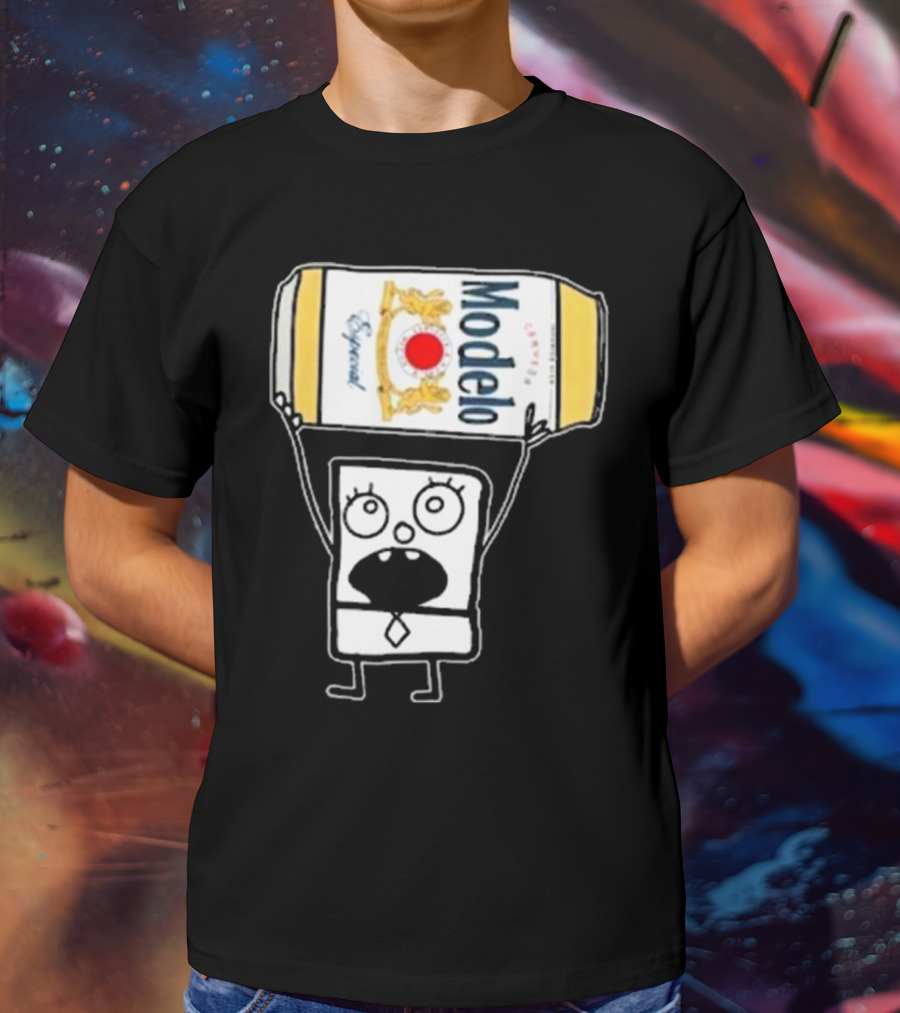 Doodlebob Lifting Modelo Especial Beer Can T-Shirt