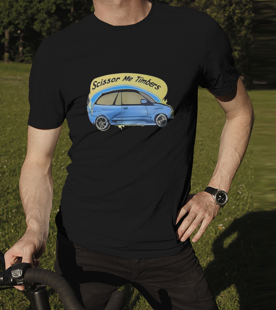 Scissor Me Timbers Blue Car Image T-Shirt