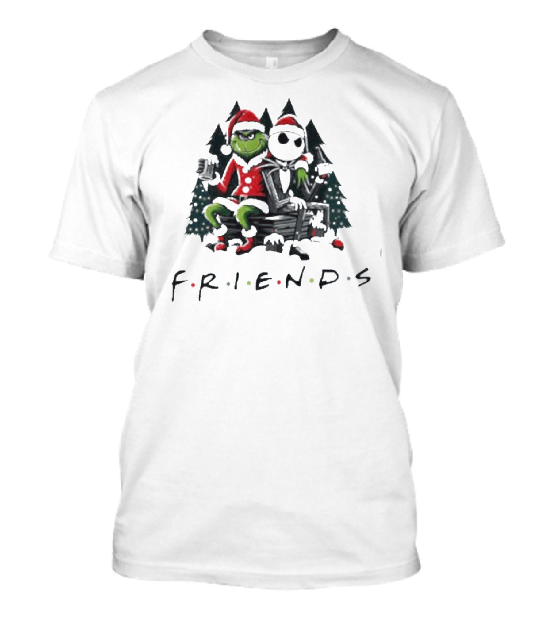 Grinch And Jack Skellington Christmas Friends T-Shirt