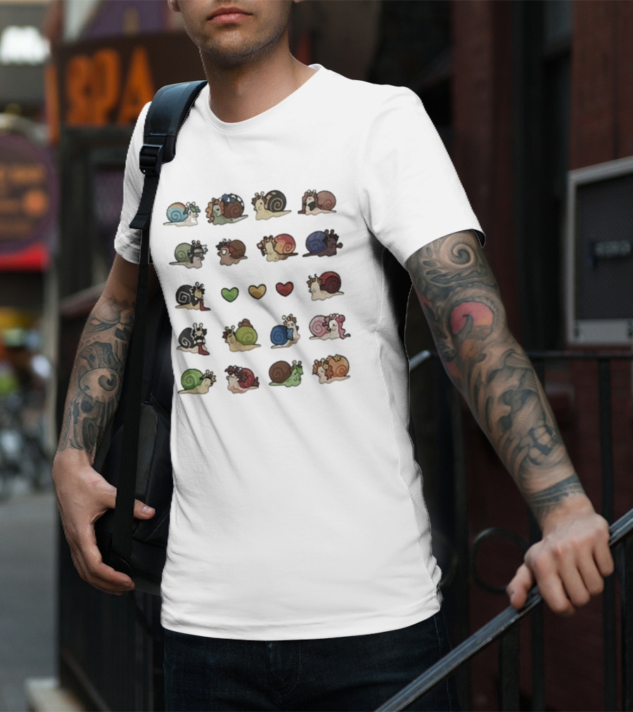 Grian Wilf Life Snails Colorful Character Collection T-Shirt