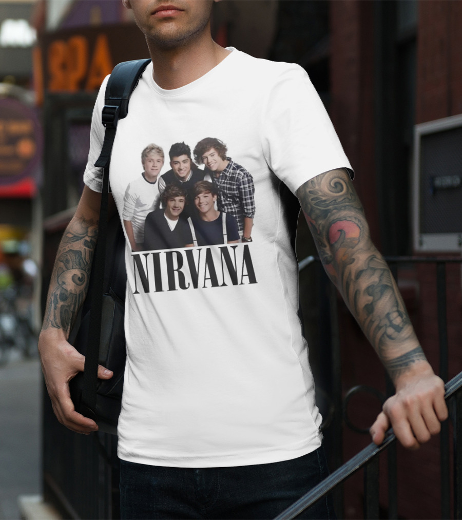 Nirvana One Direction Mashup Fan Shirt Image T-Shirt