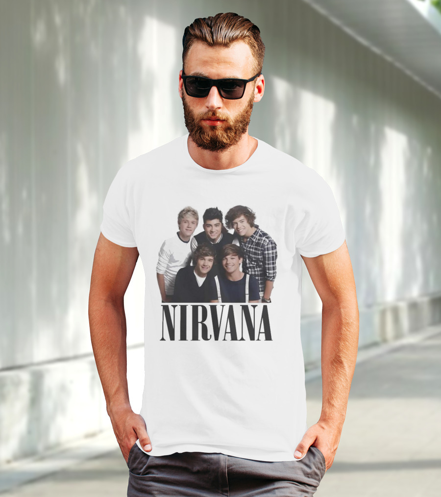Nirvana One Direction Mashup Fan Shirt Image T-Shirt