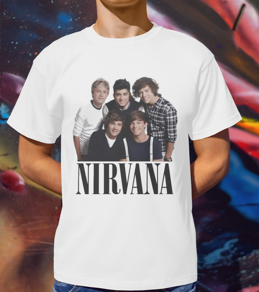 Nirvana One Direction Mashup Fan Shirt Image T-Shirt