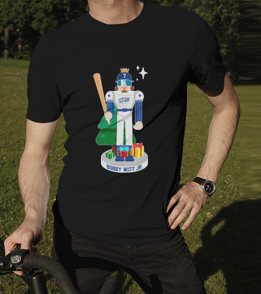 Bobby Witt Jr. MLBPA Nutcracker Baseball Bat Christmas Gifts T-Shirt