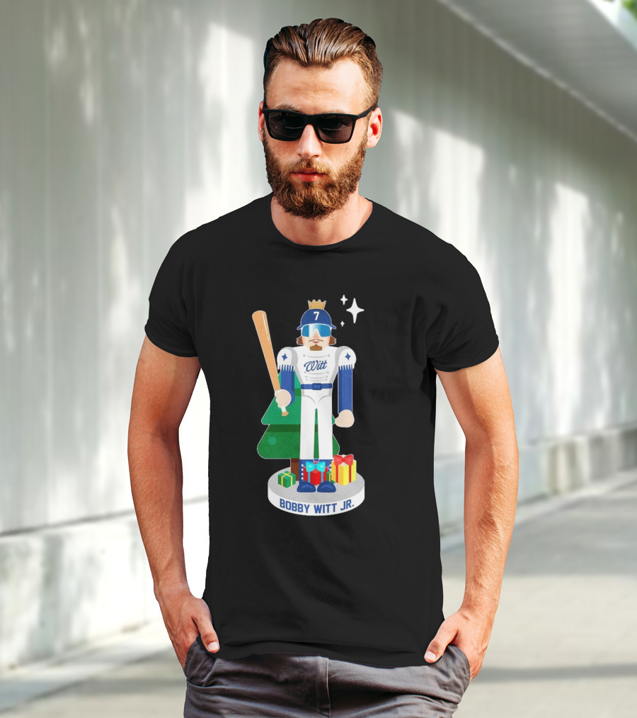 Bobby Witt Jr. MLBPA Nutcracker Baseball Bat Christmas Gifts T-Shirt