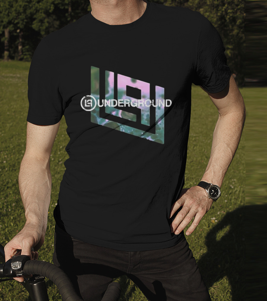 Linkin Park Underground LPU Photo Black Geometric T-Shirt