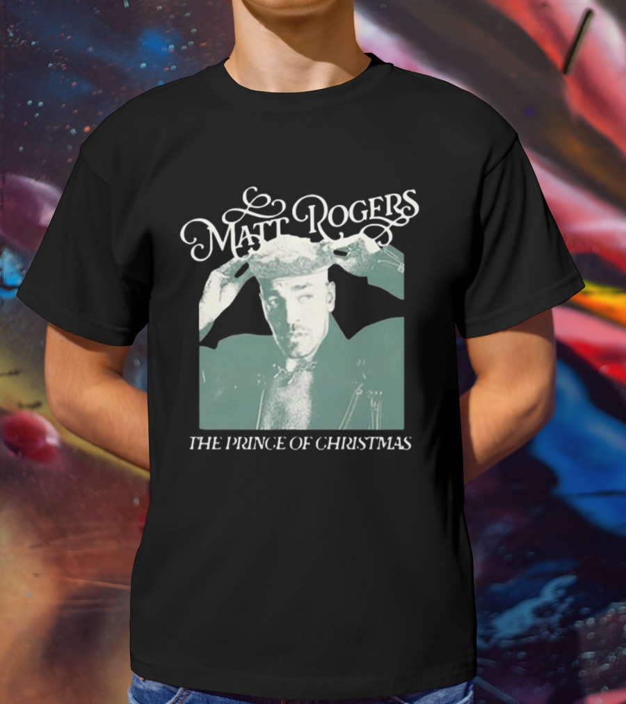 Matt Rogers The Prince Of Christmas Retro Style Holiday T-Shirt