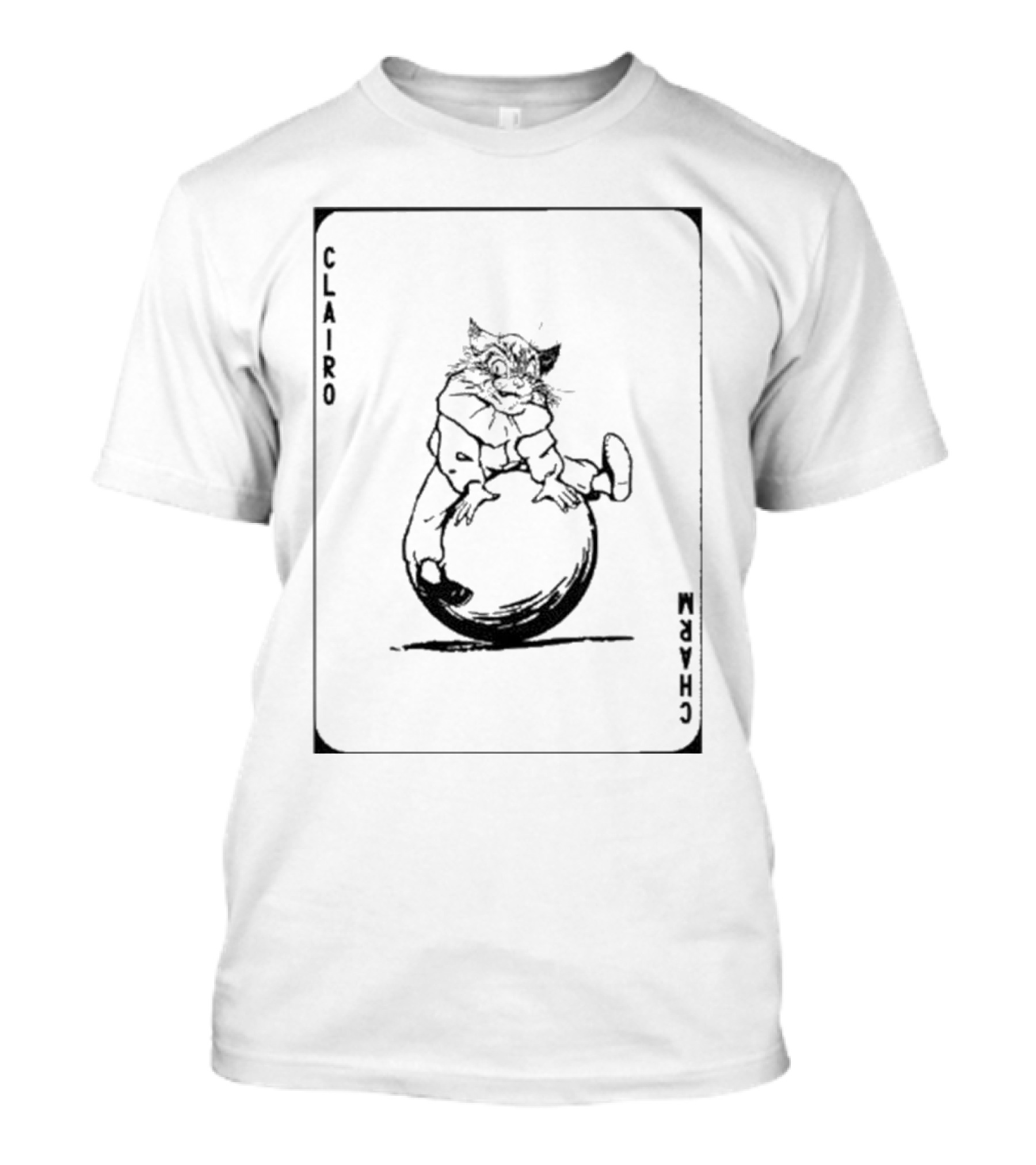 Clairo Charm Card Cat Balancing T-Shirt