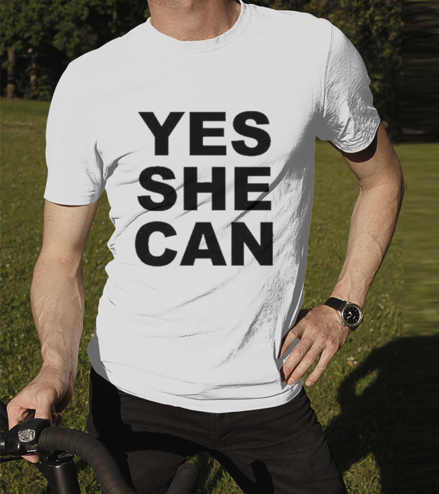 Yes She Can Empowerment Affirmation Oprah Winfrey Inspirational Message T-Shirt