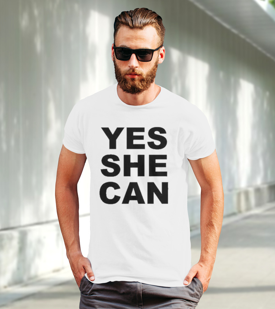 Yes She Can Empowerment Affirmation Oprah Winfrey Inspirational Message T-Shirt