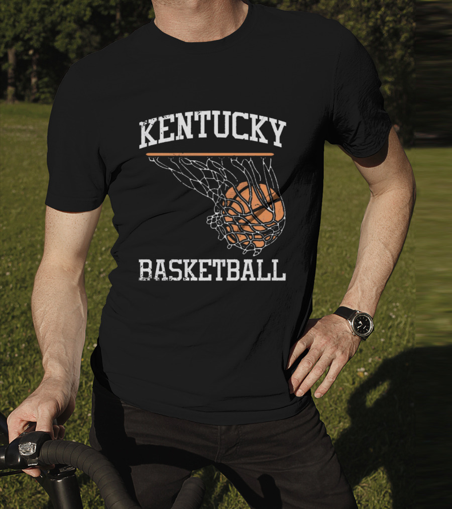 Kentucky Basketball Hoop Swoosh Net T-Shirt