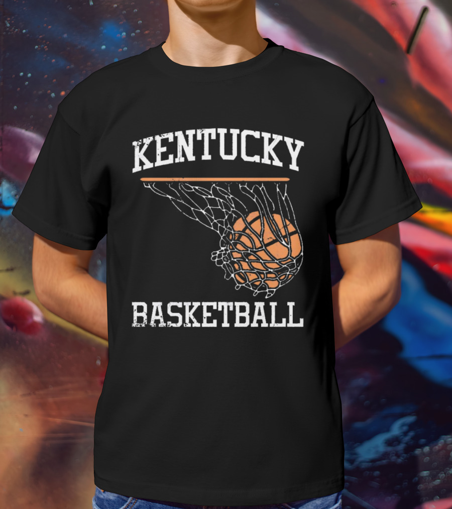 Kentucky Basketball Hoop Swoosh Net T-Shirt