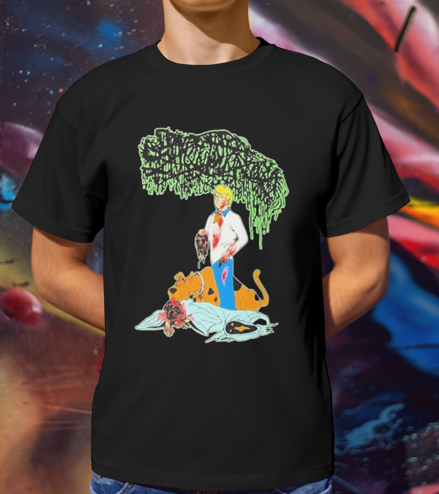 Sanguisugabogg Groovy Horror Parody Fred And Shaggy Scooby-Doo Scene T-Shirt