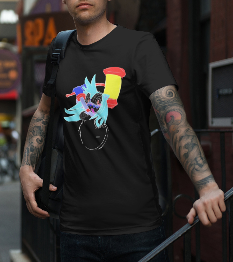 Spud Gun Hammer Time Neon Cartoon Character T-Shirt