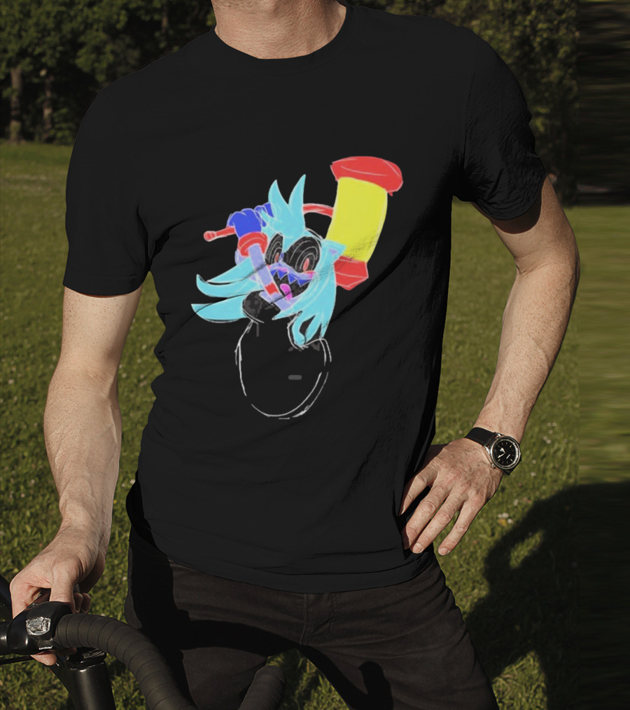 Spud Gun Hammer Time Neon Cartoon Character T-Shirt