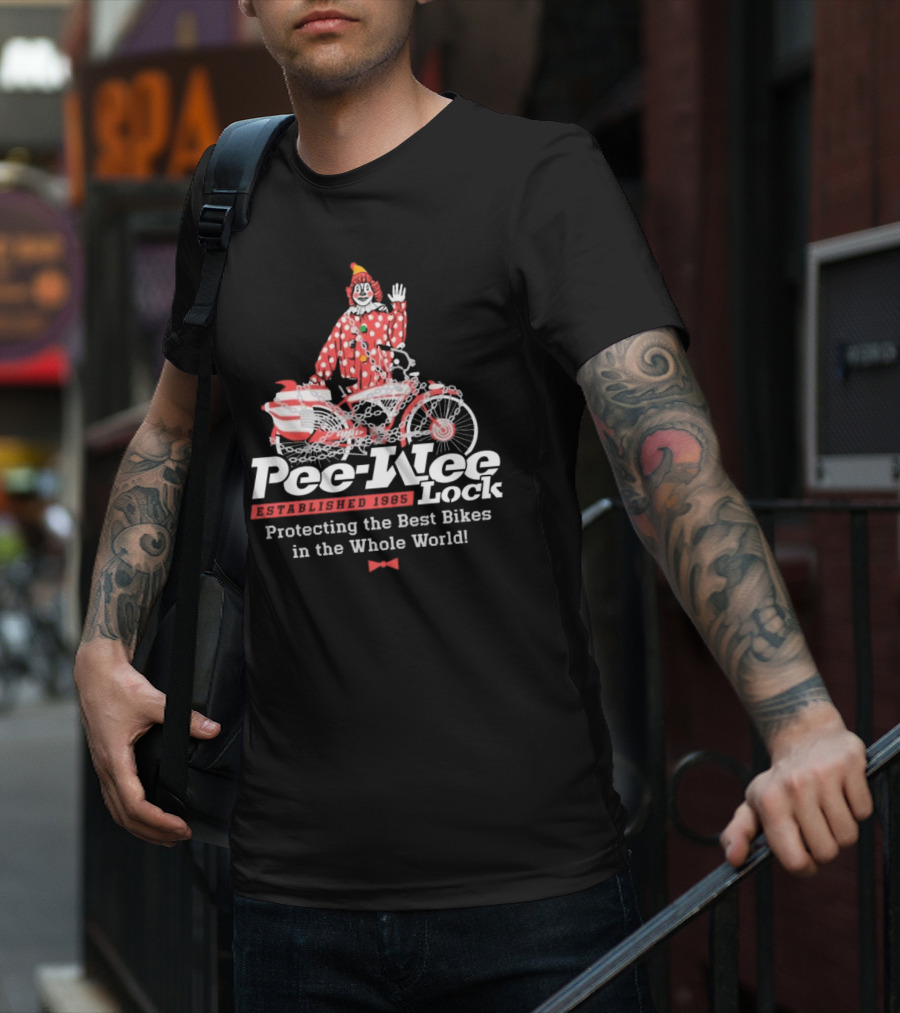 Pee-Wee Lock Established 1985 Protecting The Best Bikes In The Whole World T-Shirt