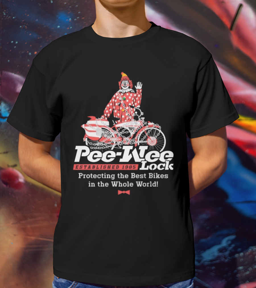 Pee-Wee Lock Established 1985 Protecting The Best Bikes In The Whole World T-Shirt