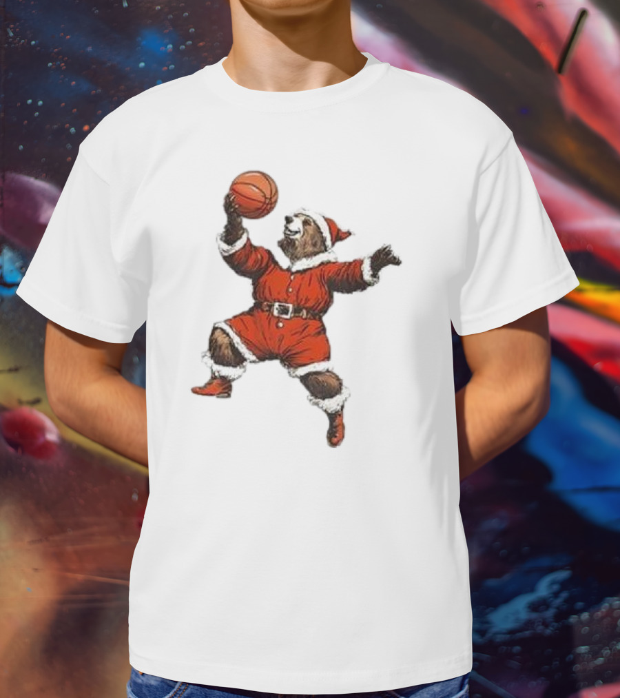 Choose 901 Santa Bear Basketball Holiday T-Shirt