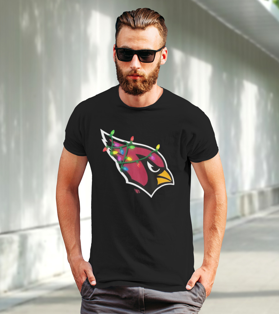 Arizona Cardinals Festive Holiday Lights T-Shirt