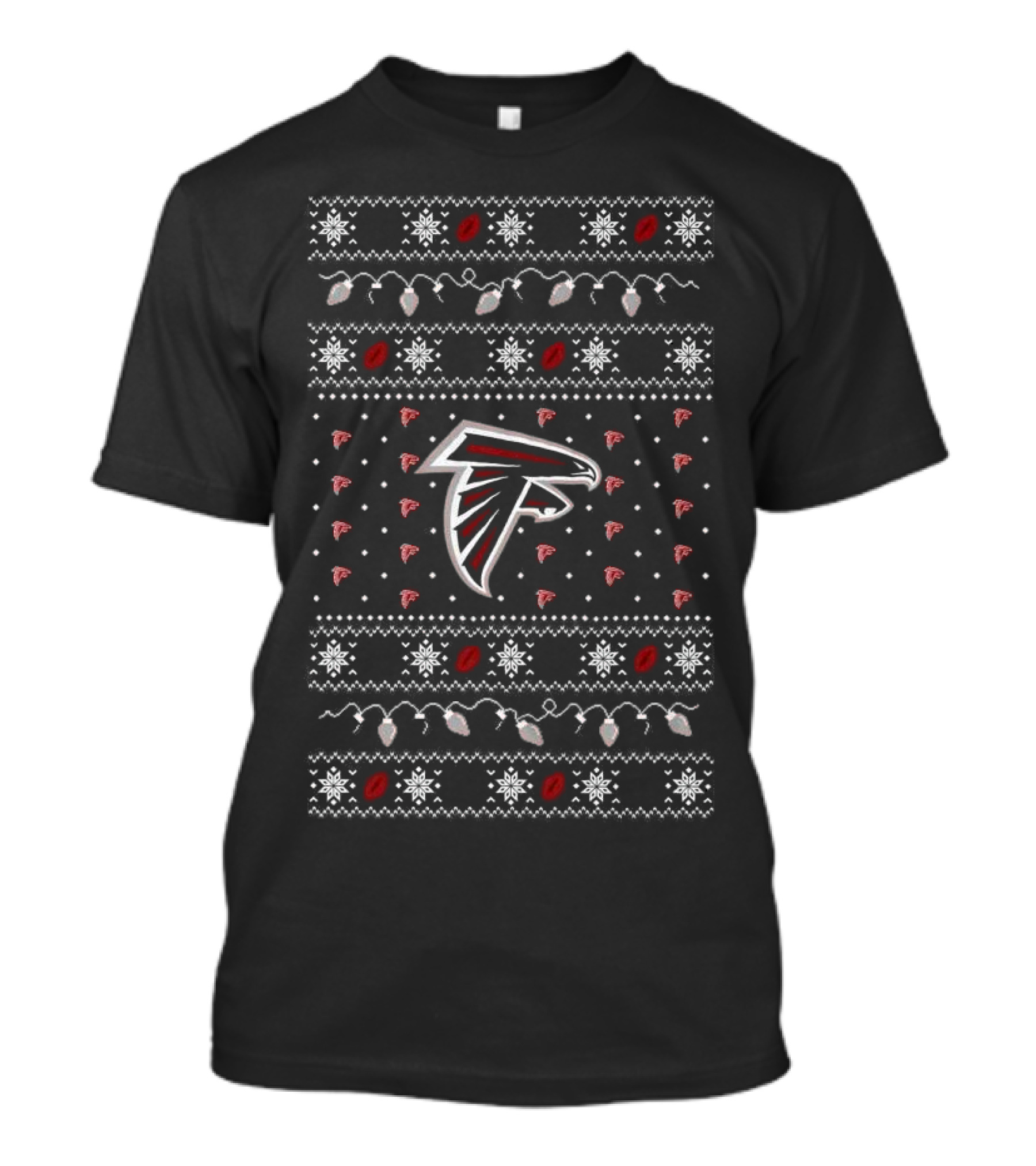 Atlanta Falcons Holiday Lights Ugly Sweater T-Shirt