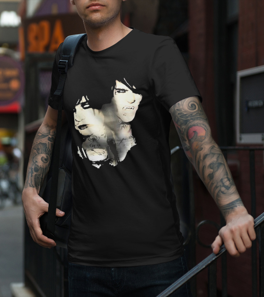 Johnnieguilbert Transformation Dual Expression Emo Vampire Aesthetic T-Shirt
