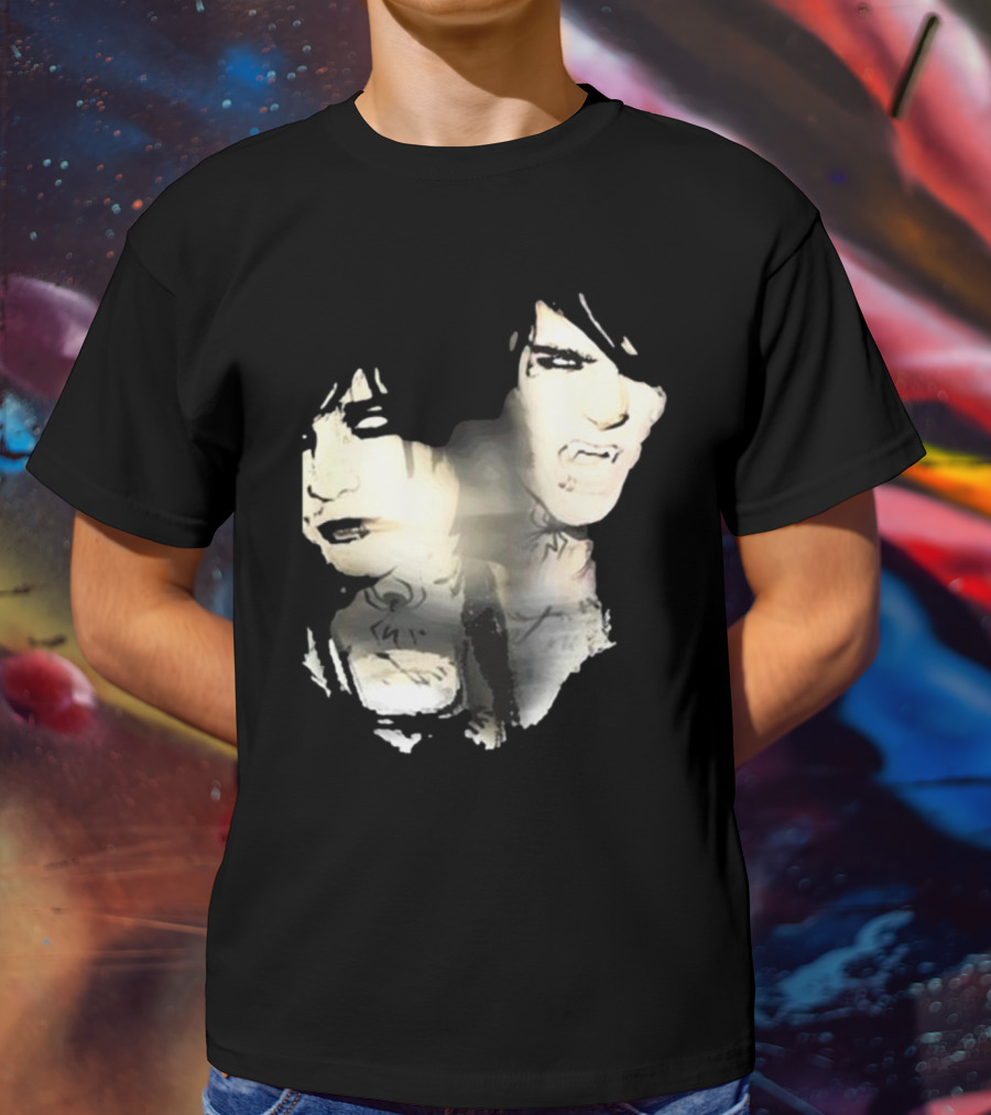 Johnnieguilbert Transformation Dual Expression Emo Vampire Aesthetic T-Shirt
