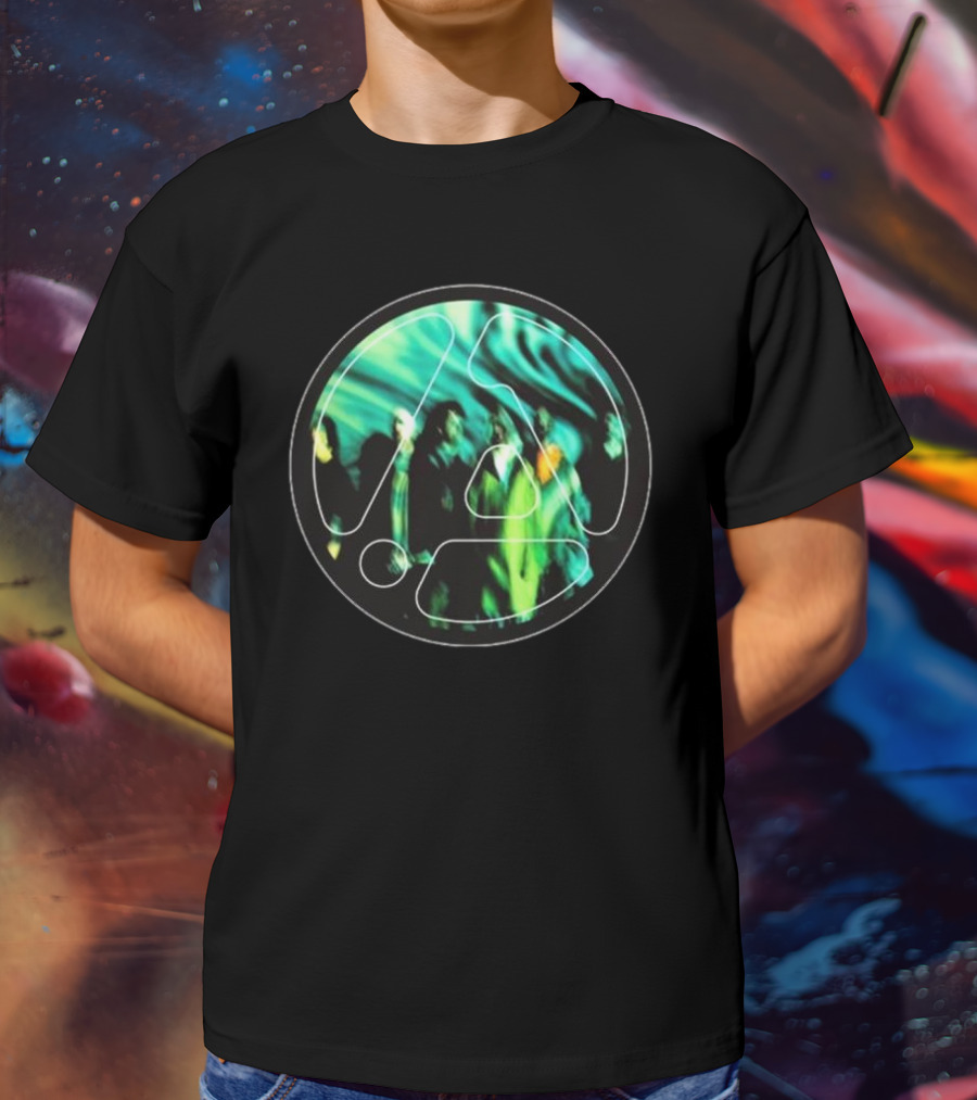 Linkin Park From Zero Framed Green Abstract Circle T-Shirt