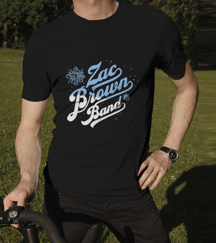 Zac Brown Band Snowflake Winter Black T-Shirt