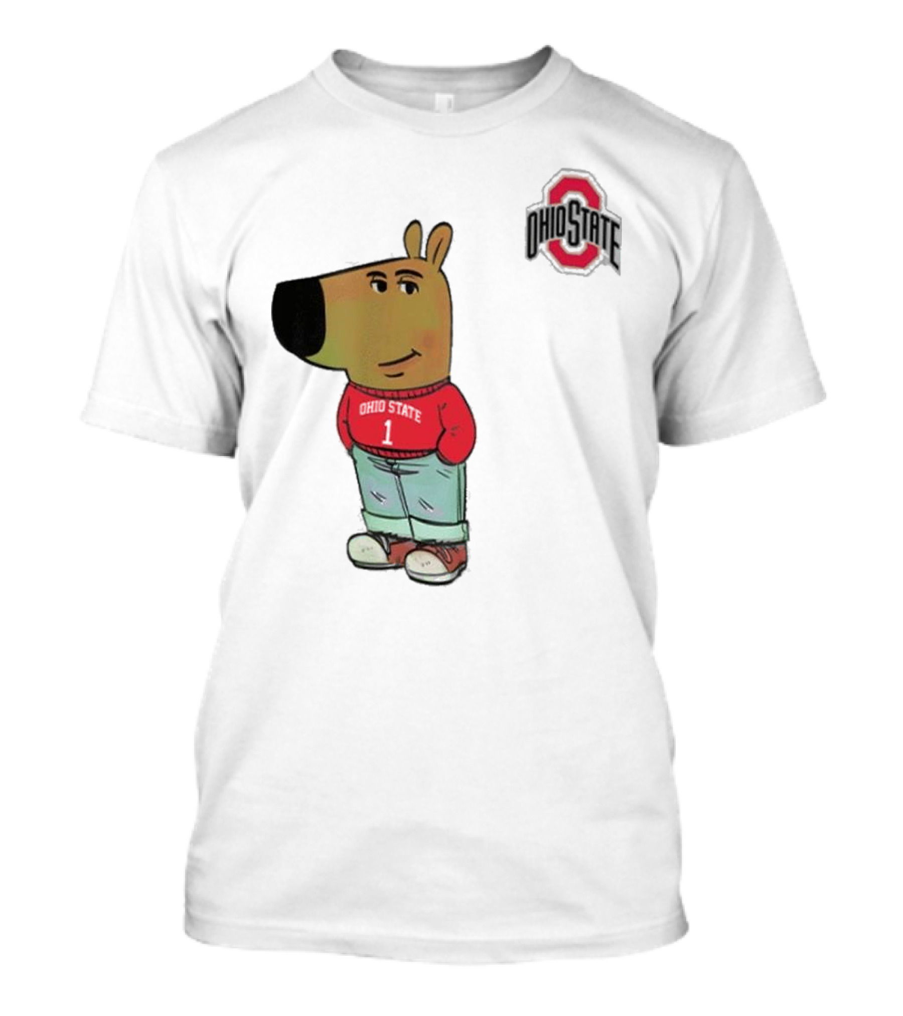 Ohio State Buckeyes Character In Red T-Shirt