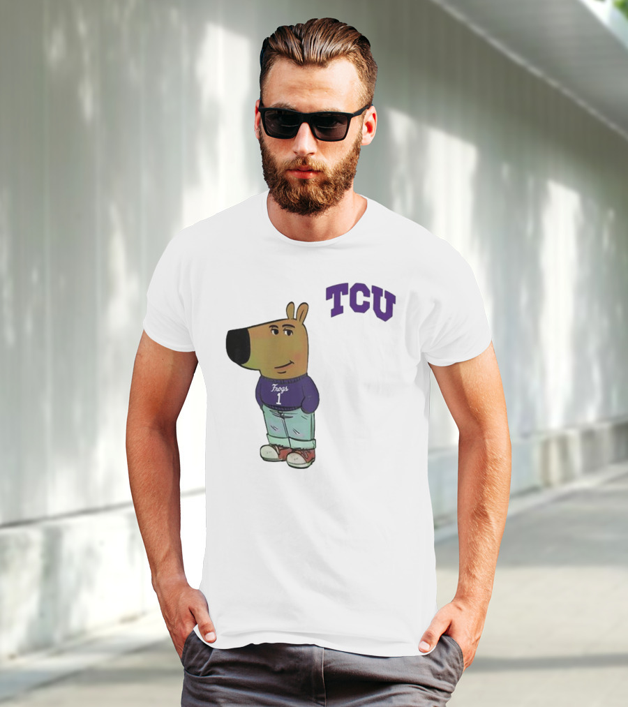 TCU Horned Frogs Chill Guy Cartoon Character In Frogs Jersey T-Shirt