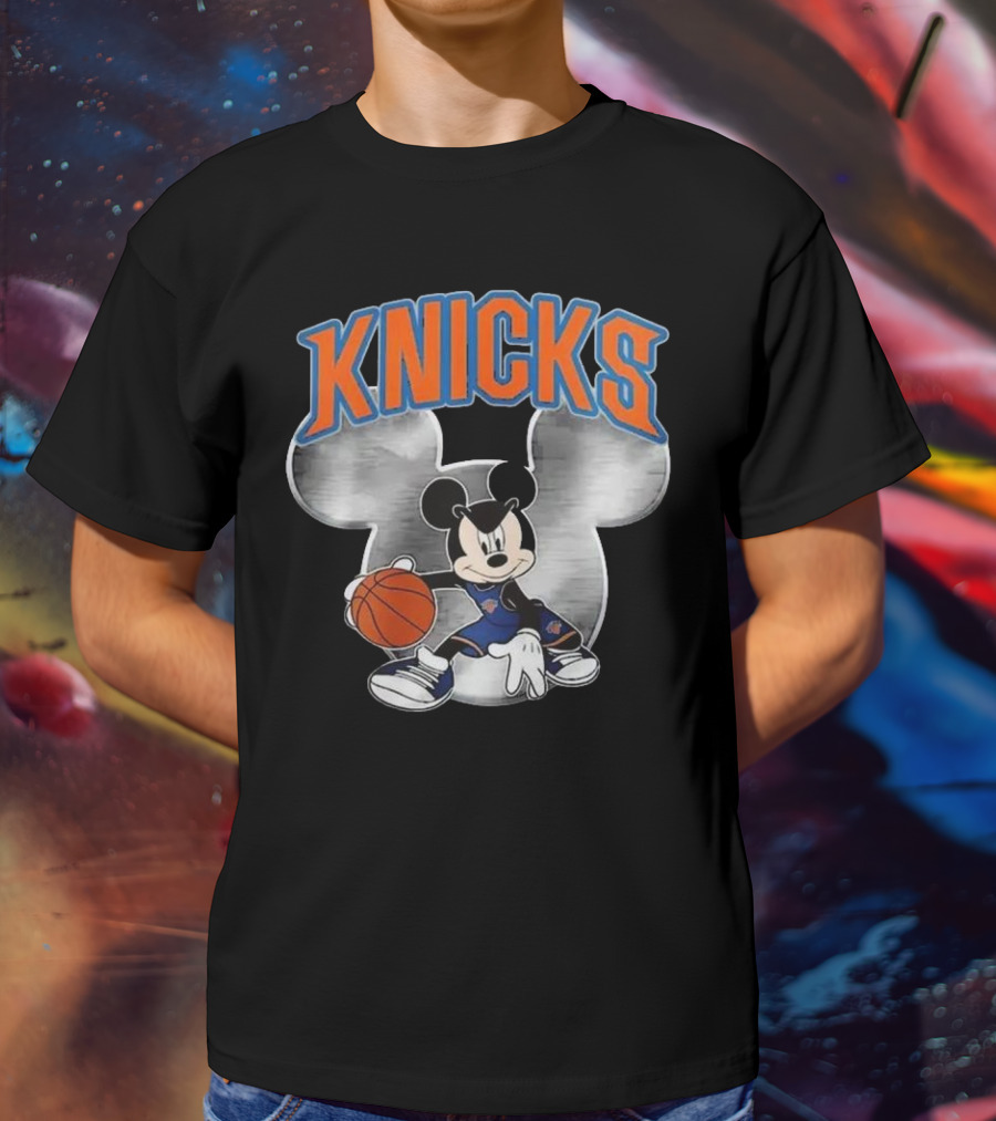 Knicks Mickey Mouse Basketball Christmas T-Shirt