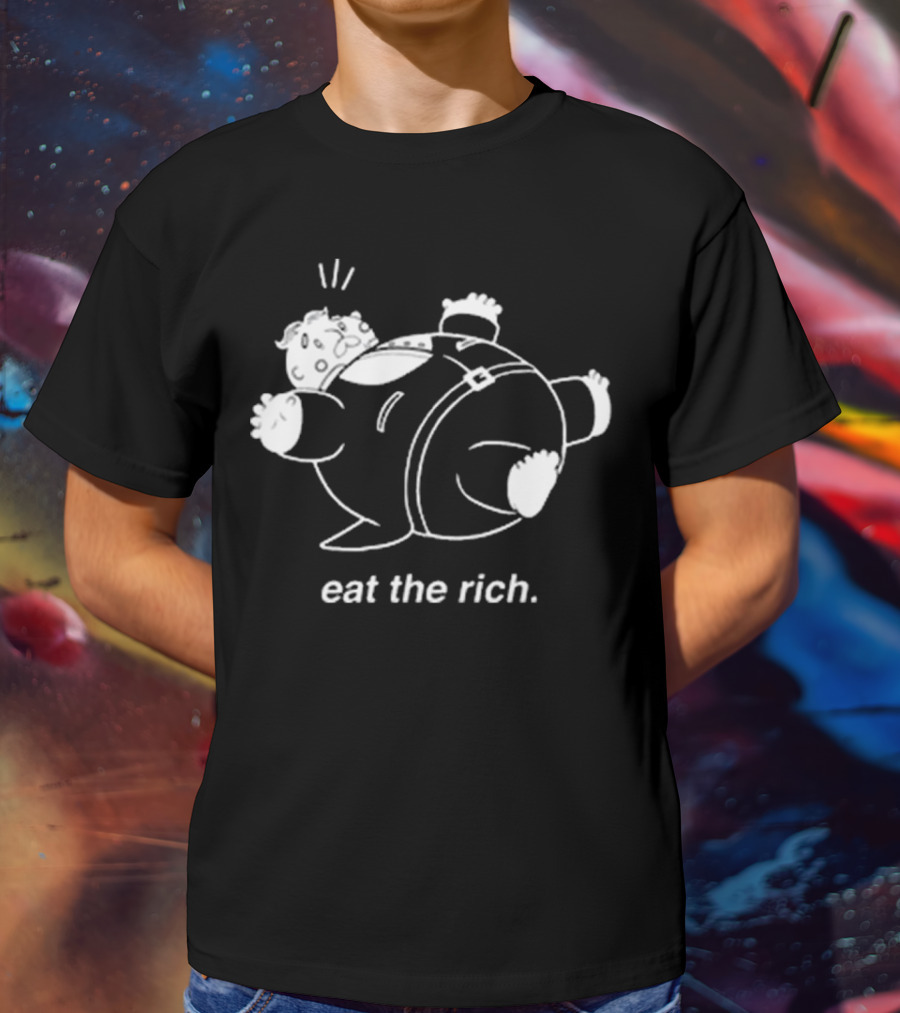 Lameun Eat The Rich Cartoon Character T-Shirt