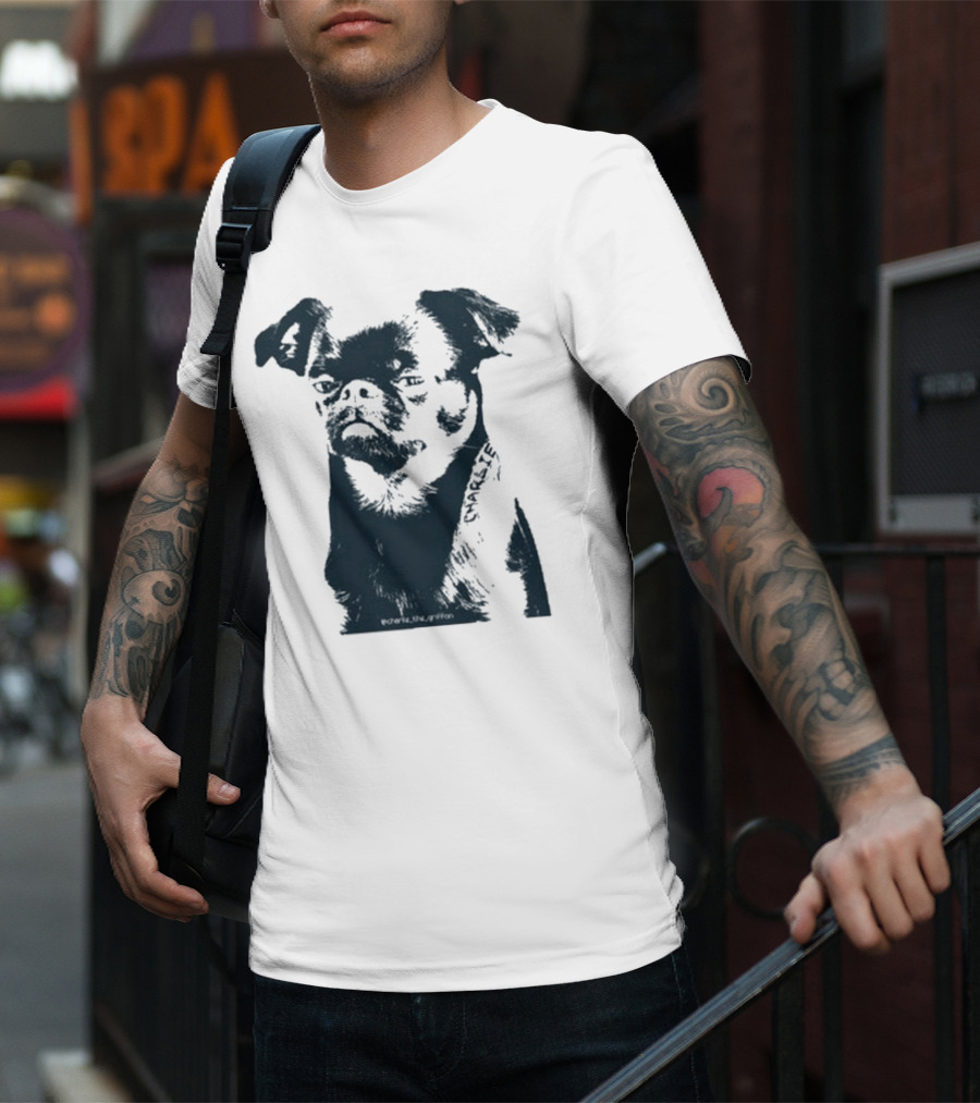 Charlie The Griffon Charlie Face Sketch T-Shirt