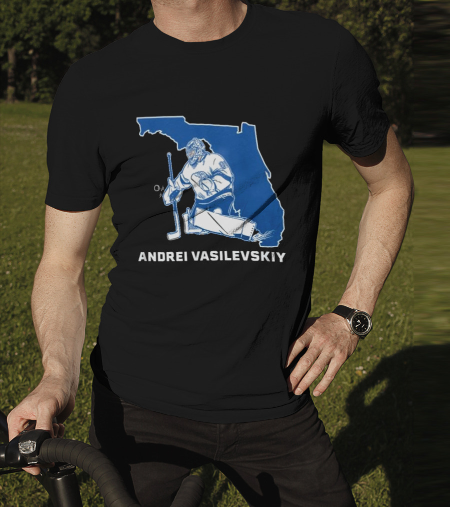 Andrei Vasilevskiy Tampa Bay Hockey Florida Map T-Shirt