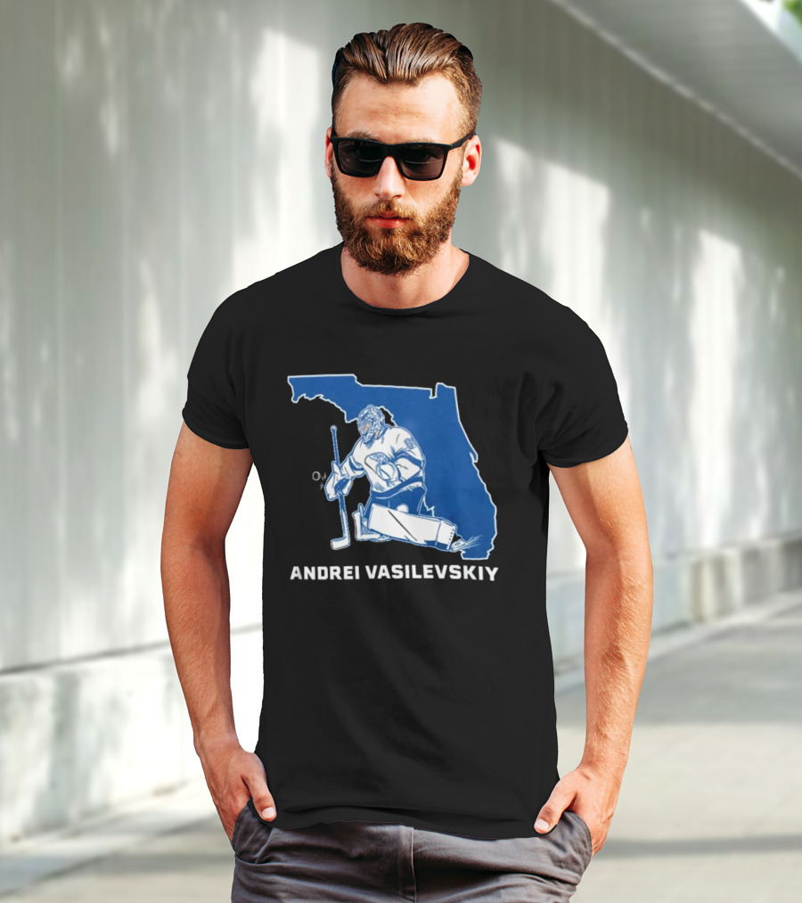 Andrei Vasilevskiy Tampa Bay Hockey Florida Map T-Shirt