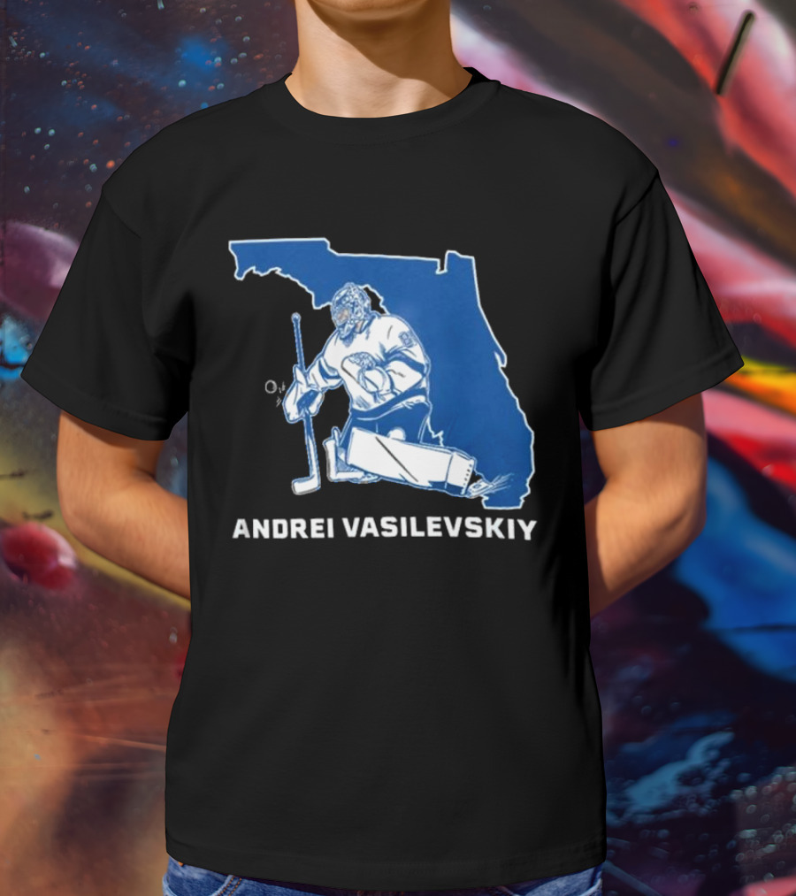 Andrei Vasilevskiy Tampa Bay Hockey Florida Map T-Shirt