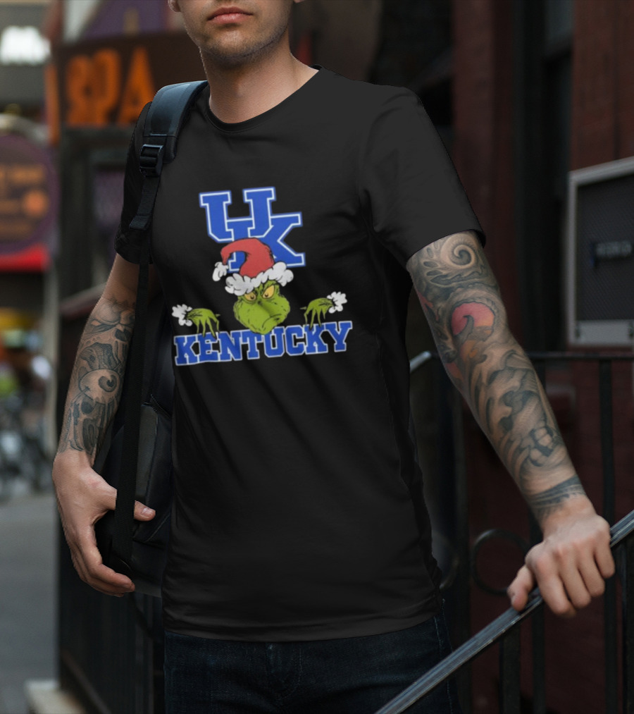 Kentucky Wildcats Grinch Christmas NCAA Football T-Shirt