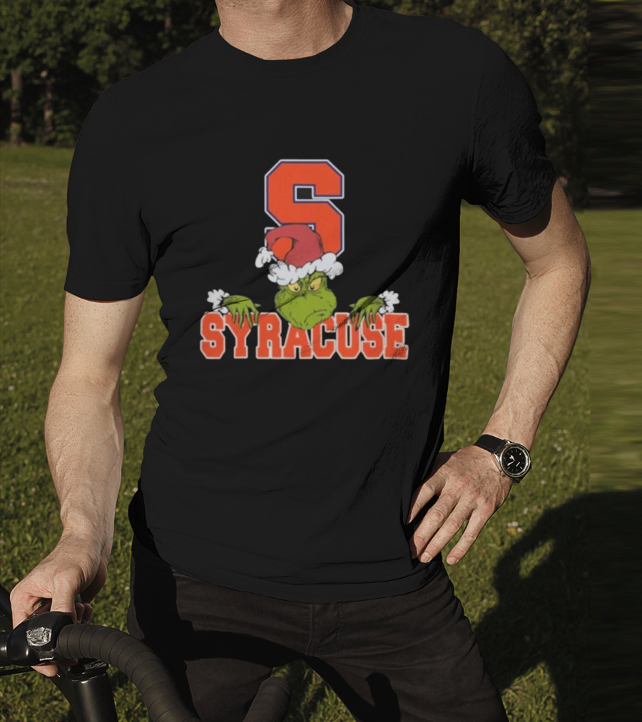 Syracuse Orange Grinch Christmas Football T-Shirt