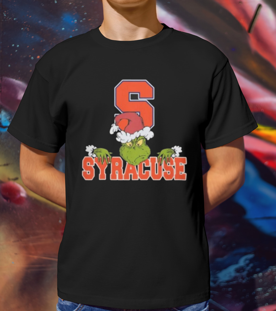 Syracuse Orange Grinch Christmas Football T-Shirt