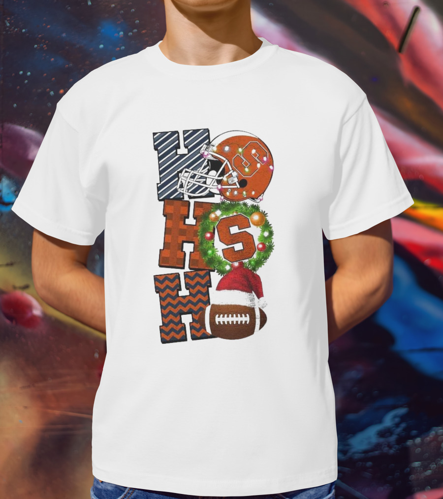 Syracuse Orange Football Ho Ho Ho Christmas Game Day T-Shirt