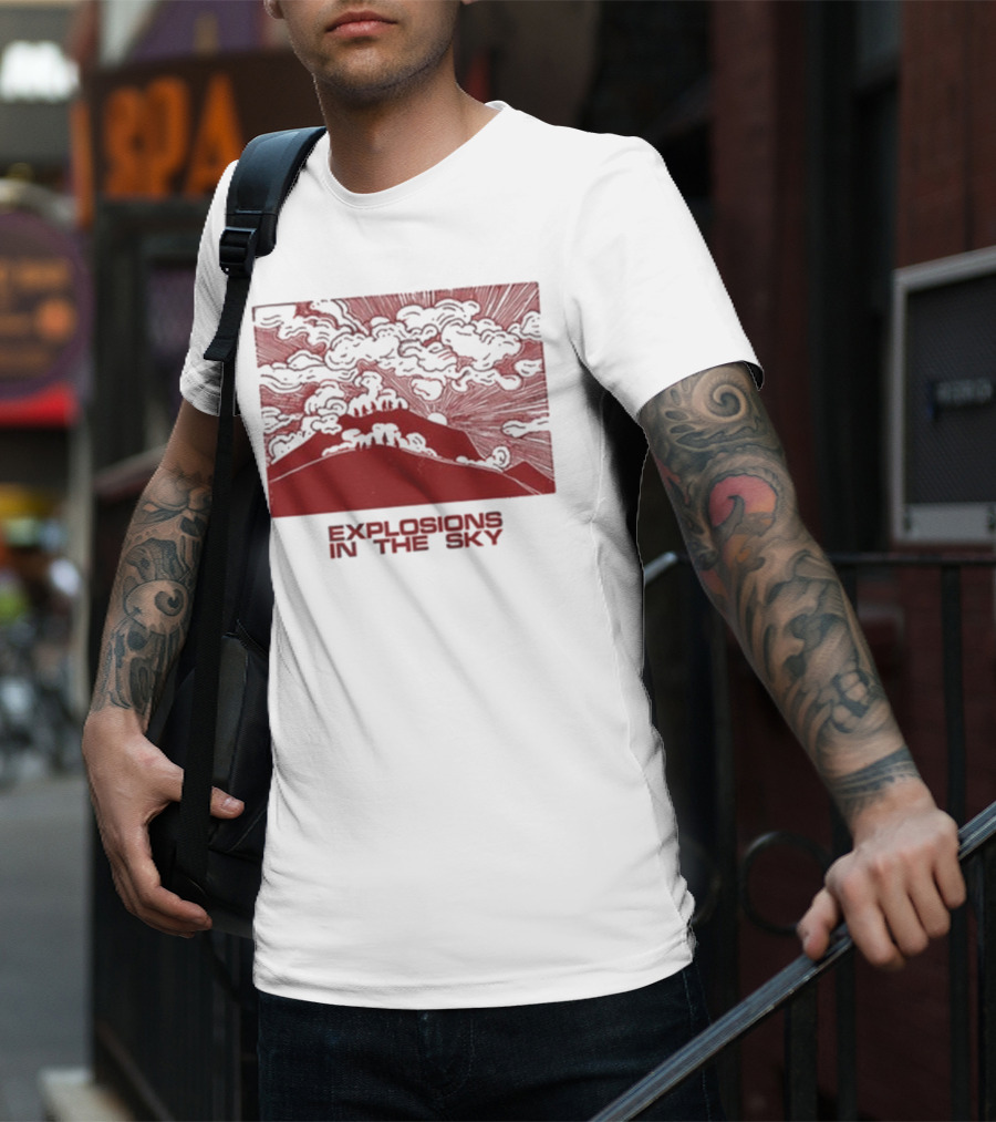 Explosions In The Sky End Natural Cloud Mountain Landscape T-Shirt