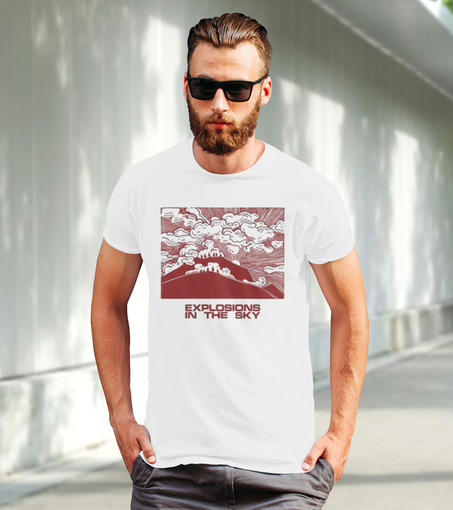 Explosions In The Sky End Natural Cloud Mountain Landscape T-Shirt