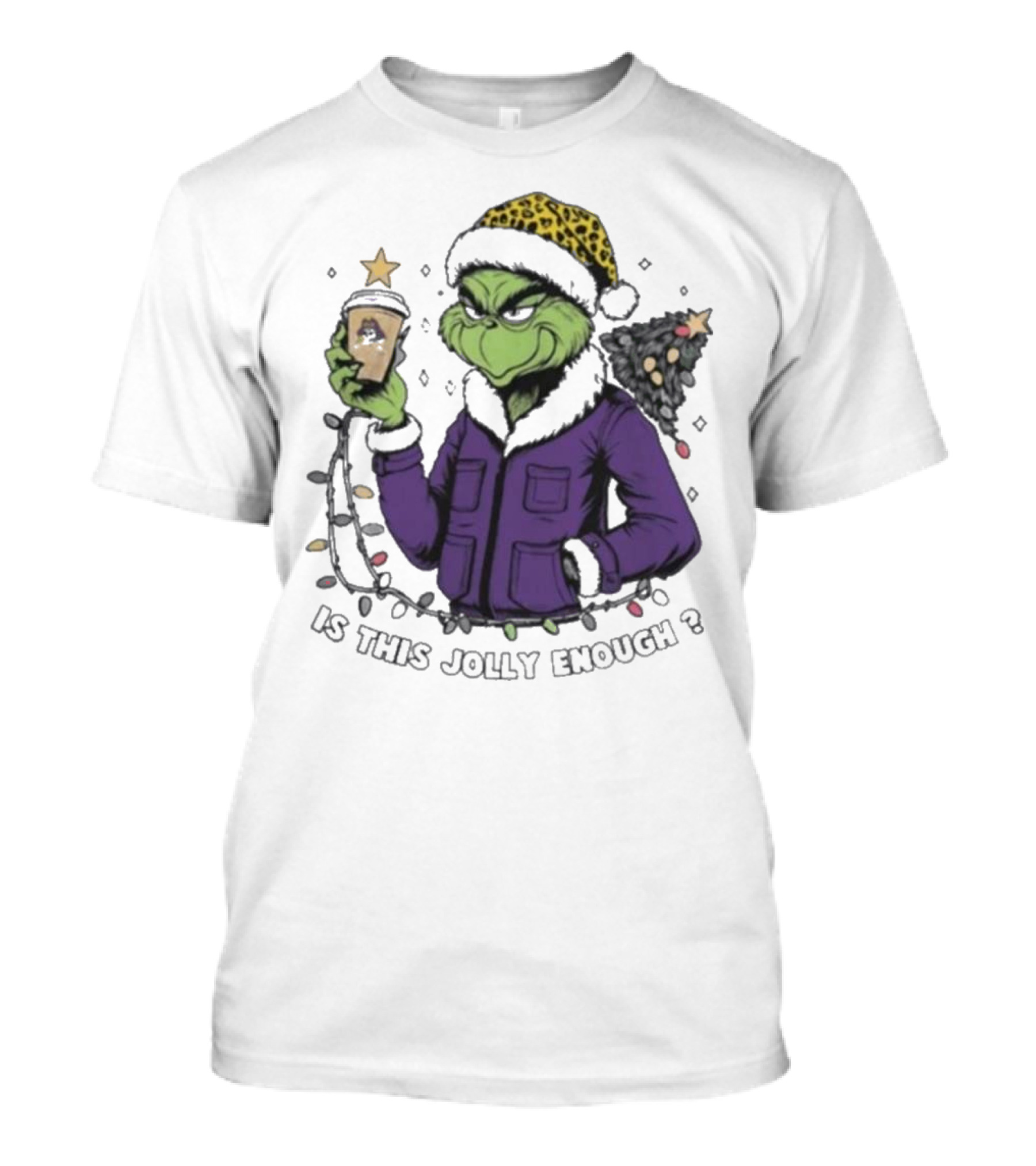 East Carolina Pirates Grinch Is This Jolly Enough Merry Christmas Santa Coffee Cup T-Shirt